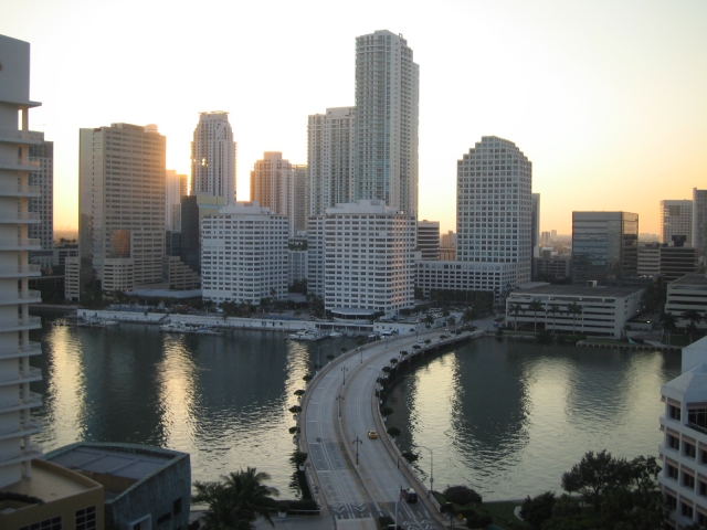 From Brickell Key. Miami