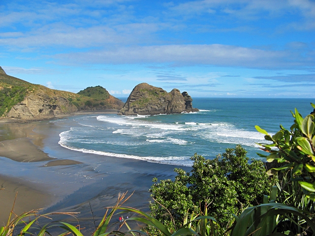 Piha South Beach from Lion Rock