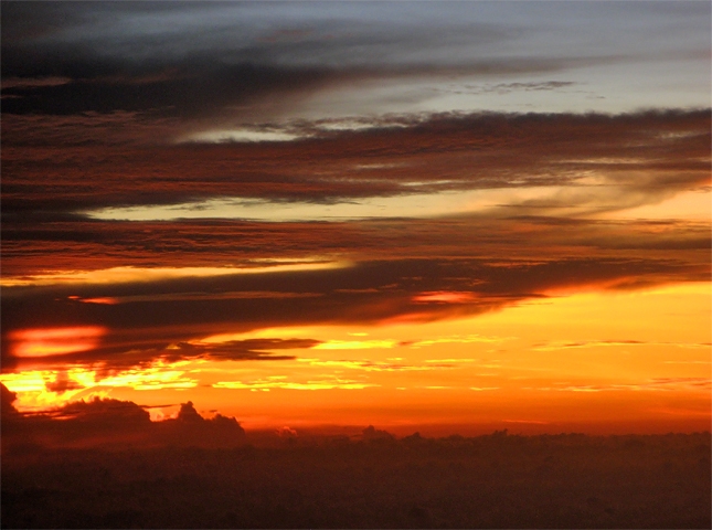 Sunset over the pacific