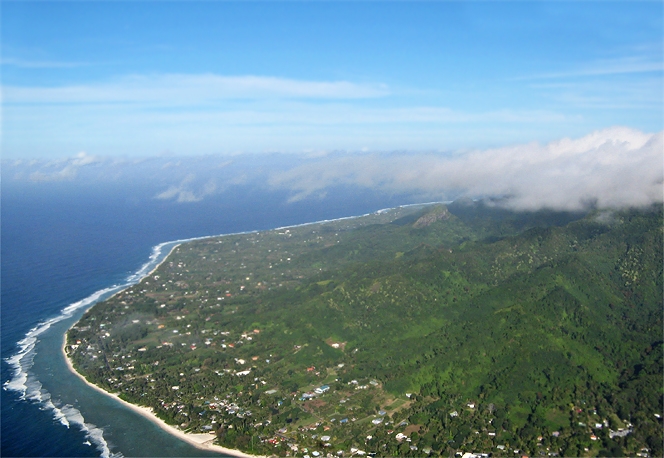 Rarotonga from the sky