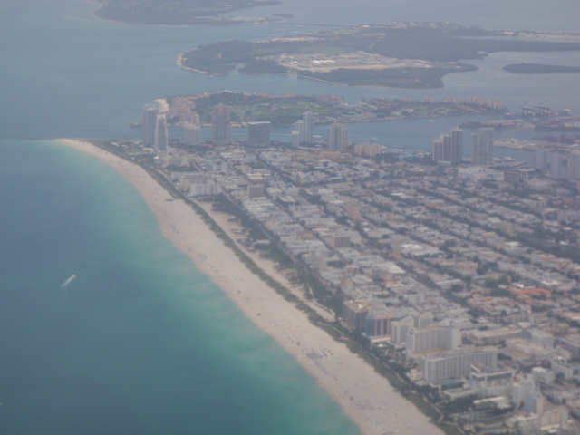 Miami beach from sky