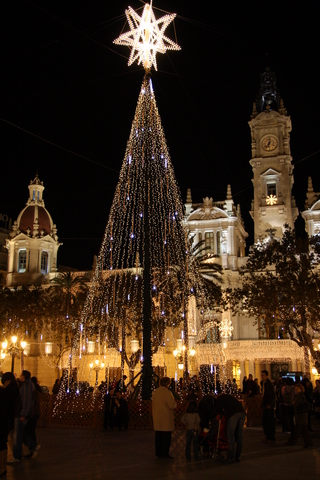 navidad en la plaza del ayuntamiento.valencia