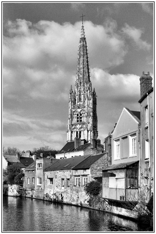 Harfleur - L'église Saint-Martin et la Lézarde