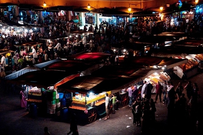 Maroc, Marrakech, place Jamaâ El Fna