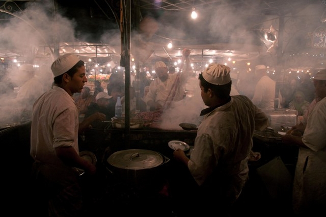 Maroc, Marrakech, place Jamaâ El Fna