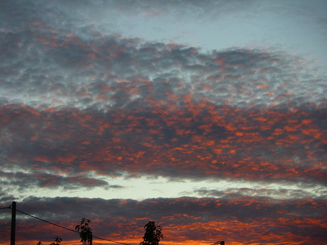 Rougeur dans le ciel